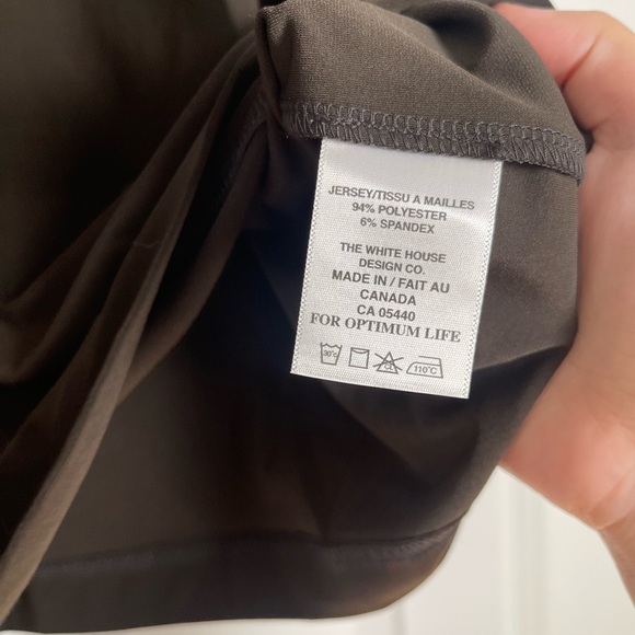 Sympli | Brown Mock Neck Jersey 3/4 Sleeve Go-To T Minimalist Contemporary - Picture 3 of 3
